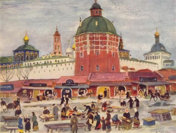 monasterio troitse sergiyev 2 Konstantin Yuon Pinturas al óleo